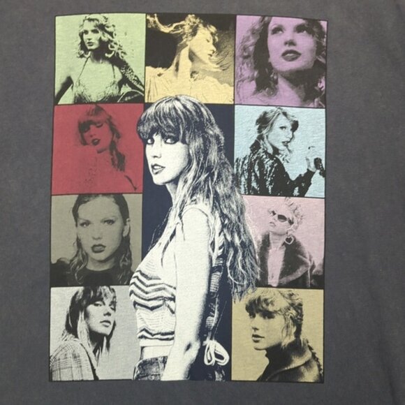 Taylor Swift T-Shirt Women's M Gray The Eras Tour Tee Pop Music Merch Swifties - Picture 2 of 7